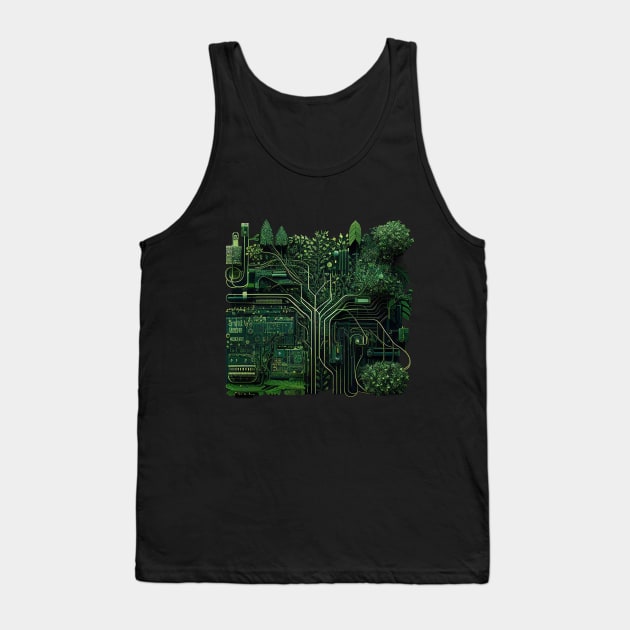 Plant Life Circuit Board 2 Tank Top by Tees by JRW